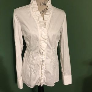 Ruffle detail button up